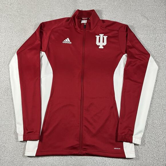 adidas Other - Indiana Hoosiers Jacket Mens L Adidas Full Zip Team Issued Track Climacool